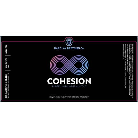 Barclay Cohesion Imperial Stout by Barclay Brewing Co., beer label