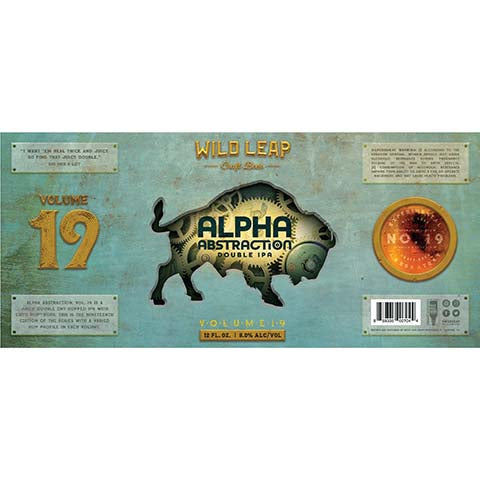 Wild Leap Alpha Abstraction DIPA Volume 19 by Wild Leap Brew Co., beer label