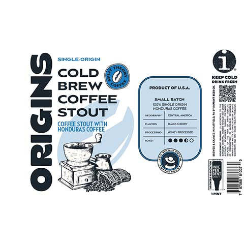 Imprint Origins Cold Brew Coffee Stout by Imprint Beer Company, beer label