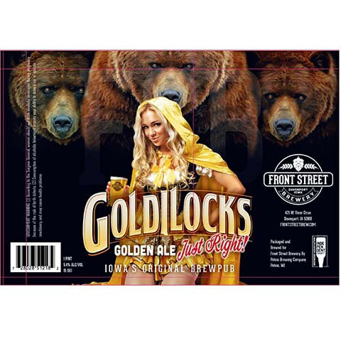 Front Street Goldilocks Golden Ale by Front Street Brewery, beer label
