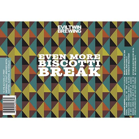 Evil Twin Even More Biscotti Break Imperial Stout by Evil Twin Brewing, beer label