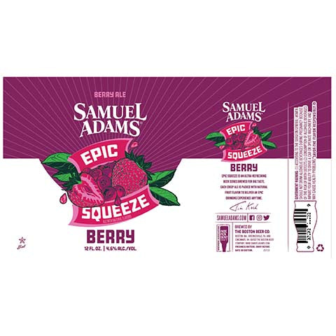Samuel Adams Epic Squeeze Berry Ale by Samuel Adams, beer label