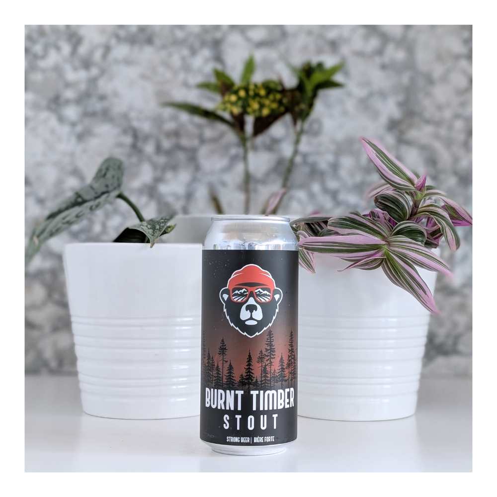 Brewing Burnt Timber Stout by Dark Woods Brewery, beer label