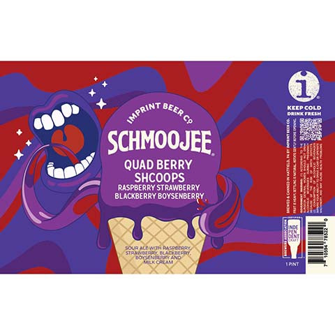 Imprint Beer Schmoojee Quad Berry Shcoops Sour Ale by Imprint Beer Company, beer label