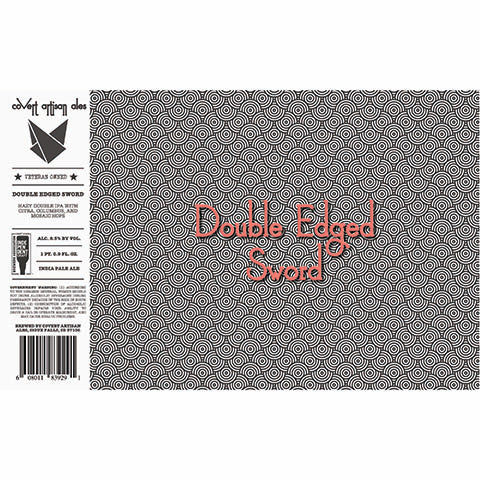 Covert Artisan Double Edge Sword Hazy DIPA by Covert Artisan Ales, beer label