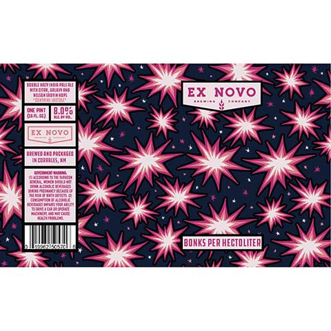 Ex Novo Bonks Per Hectoliter by Ex Novo Brewing Co, beer label