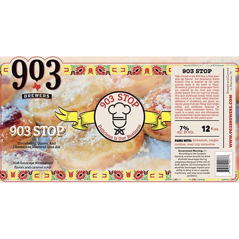 903 Brewers 903 Stop Gose Ale by 903 Brewers, beer label