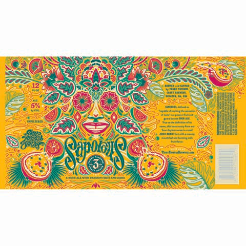 Three Taverns Saporous Sour Ale by Three Taverns Craft Brewery, beer label
