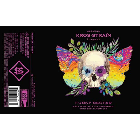Kros Strain Funky Nectar Hazy IPA by Kros Strain Brewing Company, beer label
