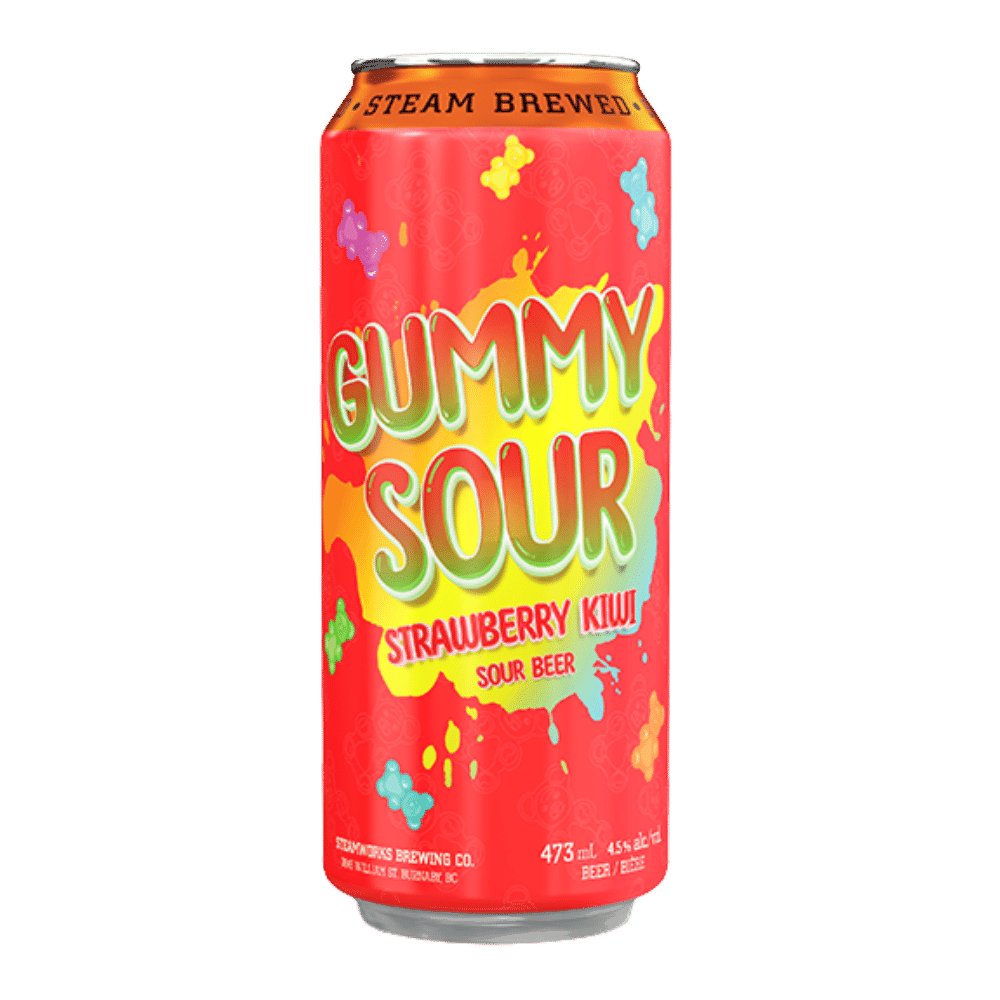 Gummy Sour Strawberry Kiwi by Steamworks Brewery - Brewpub, beer label