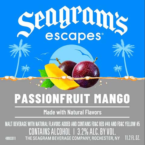 Seagram’s Passionfruit Mango by Seagram, beer label