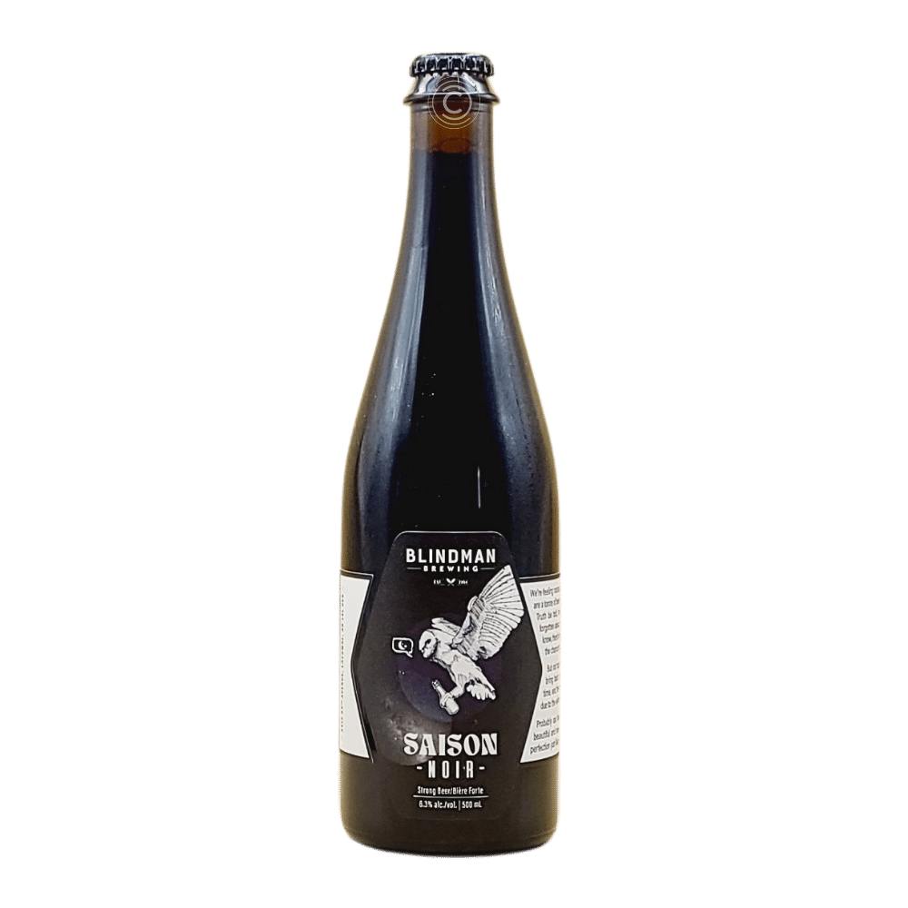 Brewing Saison Lacombe: Noir by Blindman Brewery, beer label