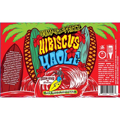 Ogden River Wimpy and Fritz Hibiscus Haole by Ogden River Brewing, beer label