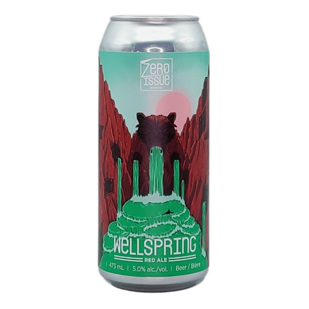Wellspring Red Ale by Zero Issue Brewing, beer label