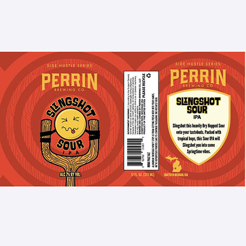 Perrin Slingshot Sour IPA by Perrin Brewing Company, beer label