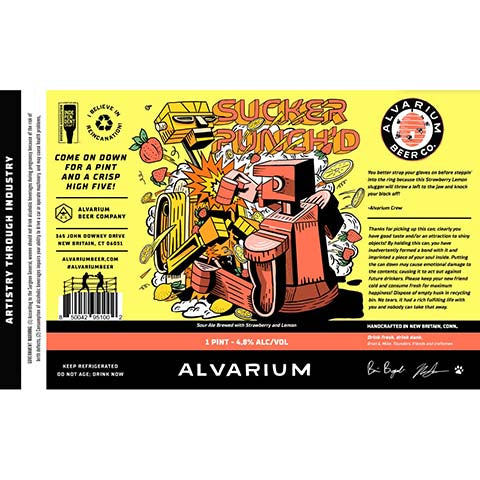 Alvarium Sucker Punch'd Sour Ale by Alvarium Beer Company, beer label
