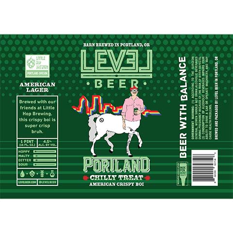 Level Beer Portland Chilly Treat Lager by Level Beer, beer label