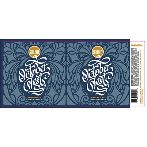 Schlafly October Fest Amber Lager by The Saint Louis Brewery LLC., beer label