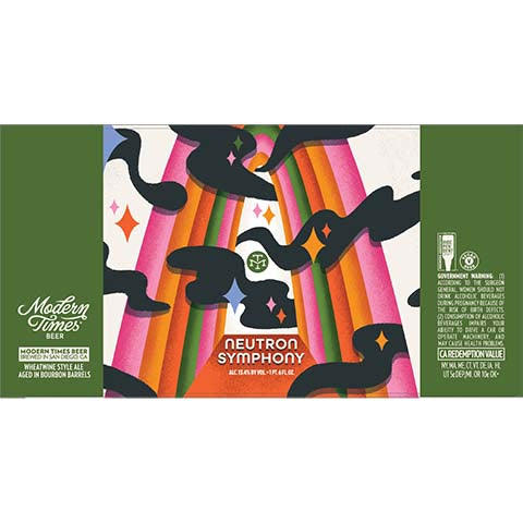 Modern Times Neutron Symphony Wheatwine Ale by Modern Times Beer, beer label