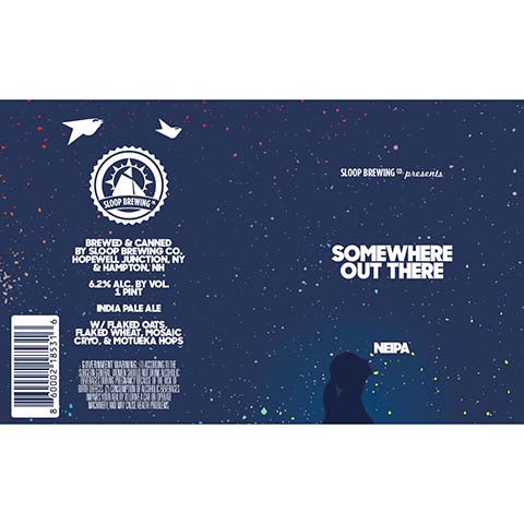 Sloop Somewhere Out there NEIPA by Sloop Brewing, beer label