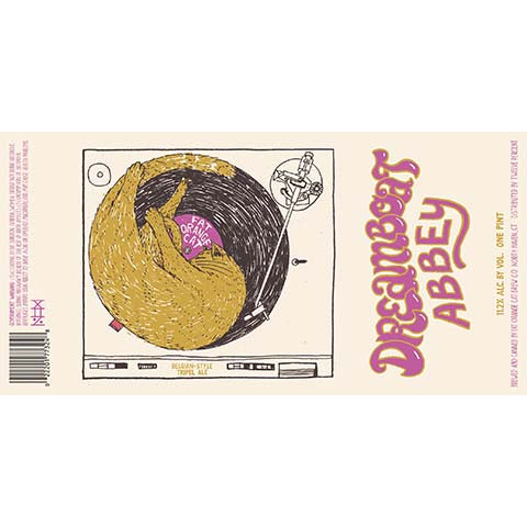 Fat Orange Cat Dreamboat Abbey Belgian Tripel Ale by Fat Orange Cat Brew Co, beer label