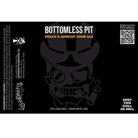Lovedrafts Bottomless Pit Sour Ale by Lovedrafts Brewing Co., beer label