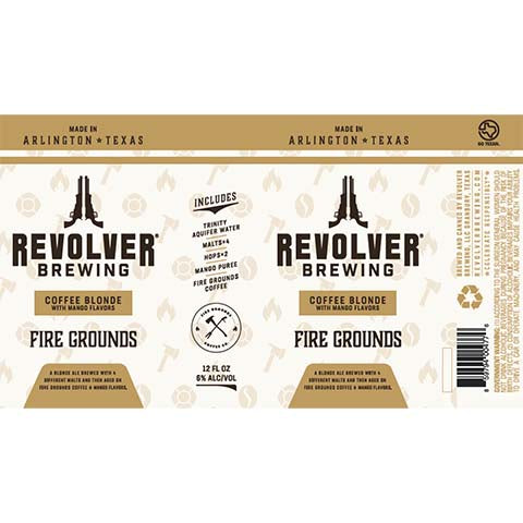 Revolver Fire Grounds Coffee Blonde by Revolver Brewing, LLC, beer label