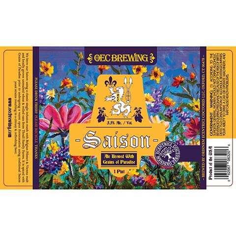 OEC Saison by OEC Brewing, beer label