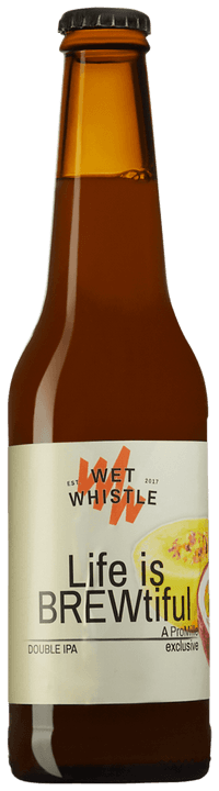 Life is BREWtiful by Wet Whistle Brewery, beer label