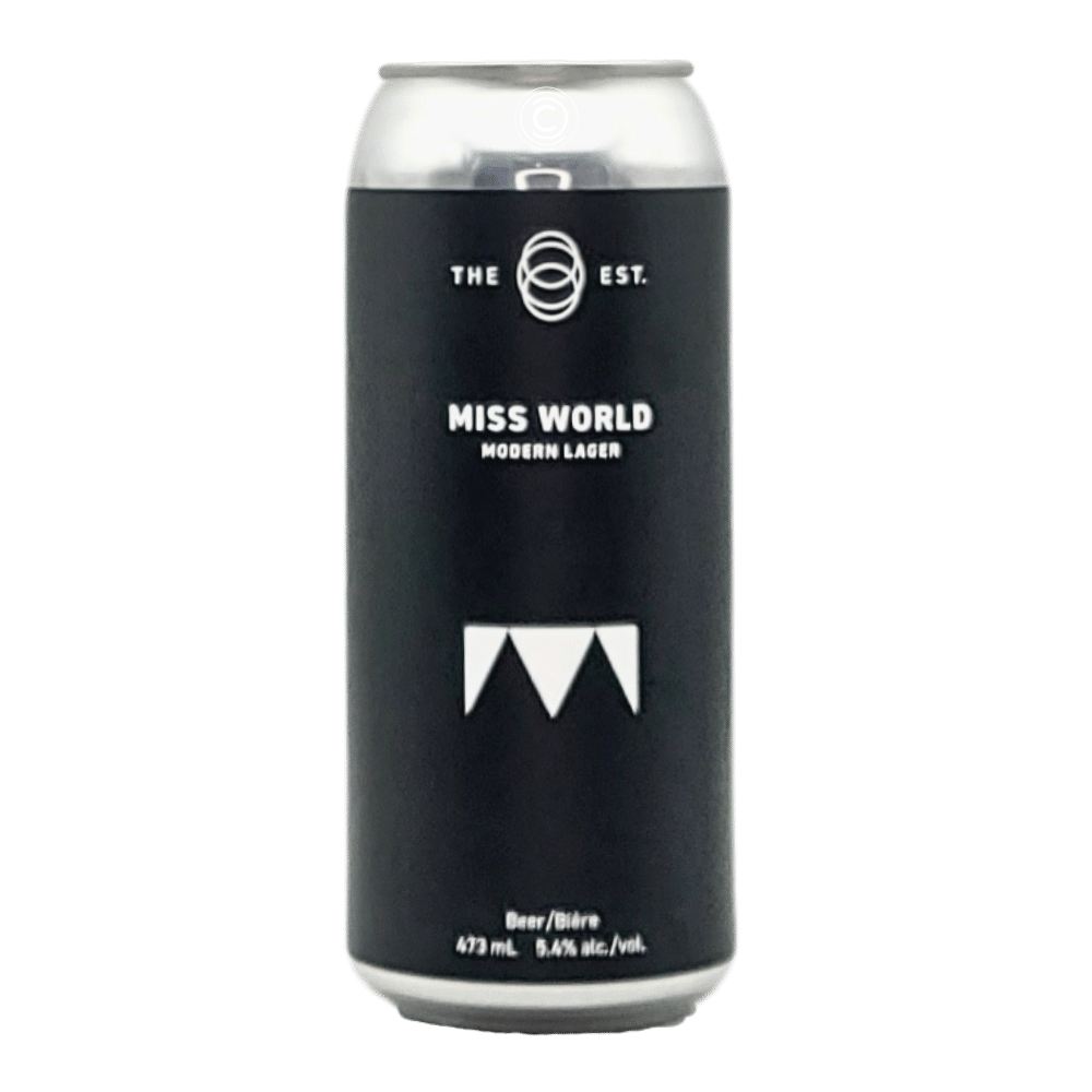 Miss World Modern Lager by The Establishment Brewing Company, beer label