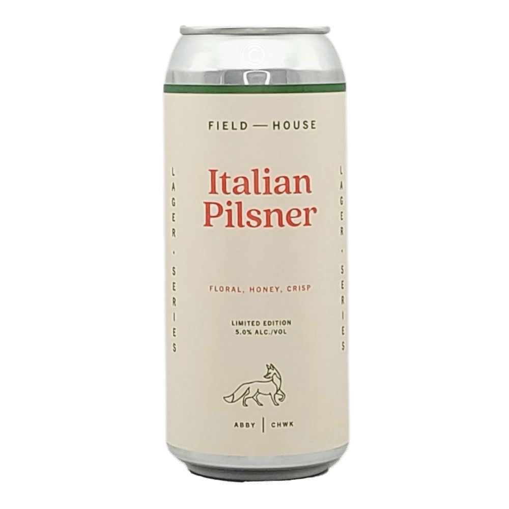 Italian Pilsner by Field House Brewing Co., beer label