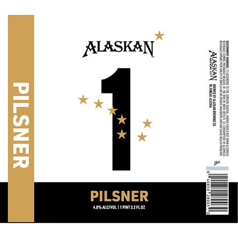 Alaskan 1 Pilsner by Alaskan Brewing Co., beer label