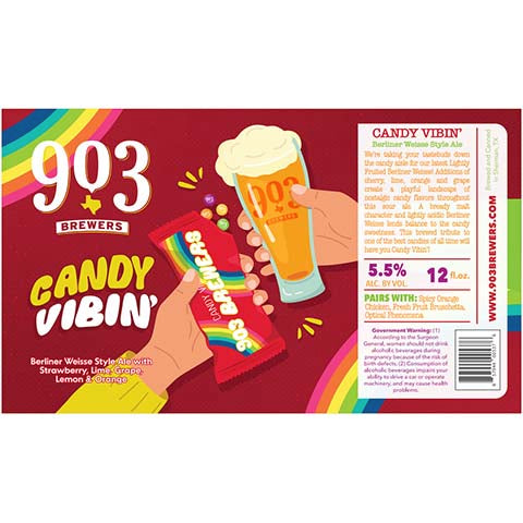 903 Candy Vibin' Sour by 903 Brewers, beer label