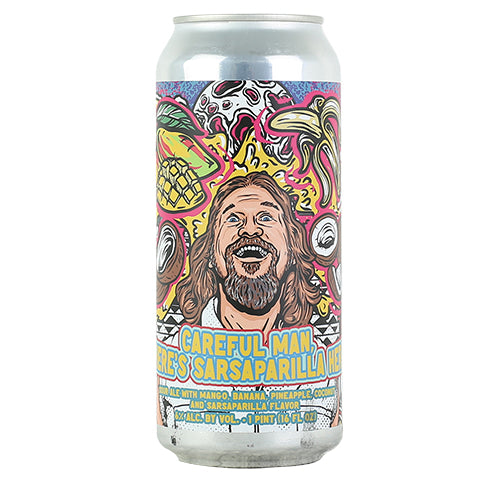 J. Wakefield Brewing Careful Man, There’s Sarsaparilla Here Smoothie Style Sour (Banana, Pineapple, Mango, Coconut) by Imprint Beer Company, beer label