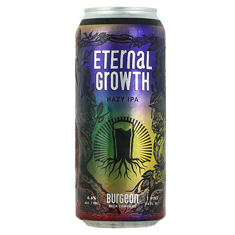 Burgeon/Ghost Town Eternal Growth Hazy IPA by Burgeon Beer Company, beer label