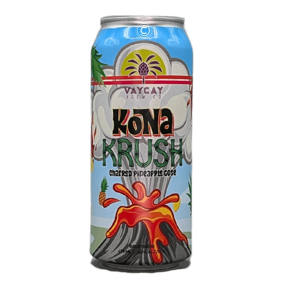 Kona Krush Charred Pineapple Gose by Vaycay Brew Co., beer label