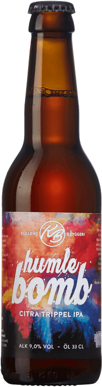 Humlebomb Citra Trippel IPA by Kullens Bryggeri, beer label