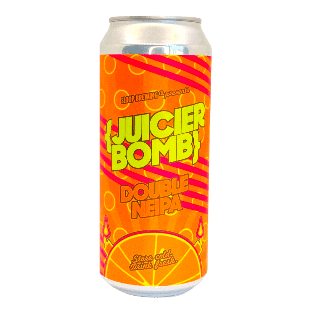 Co. Juicier Bomb Double IPA by Sloop Brewing, beer label