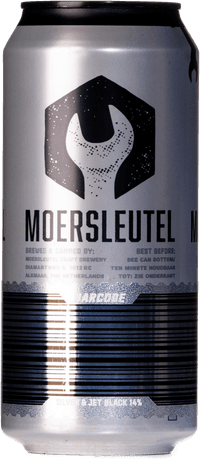 Moersleutel Barcode Silver & Jet Black by Moersleutel Craft Brewery, beer label