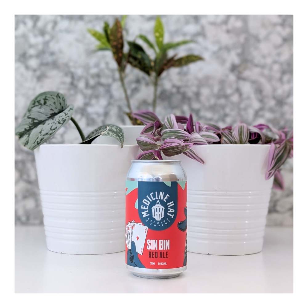 Sin Bin Red Ale by Medicine Hat Brewing Company, beer label