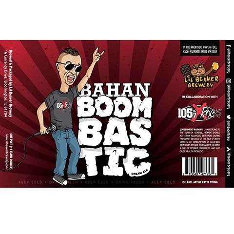 Lil Beaver Bahan Boom Bas Tic Cream Ale by Lil Beaver Brewery, beer label
