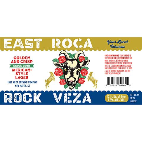 East Rock Roca Veza Lager by Barn Brew Co., beer label