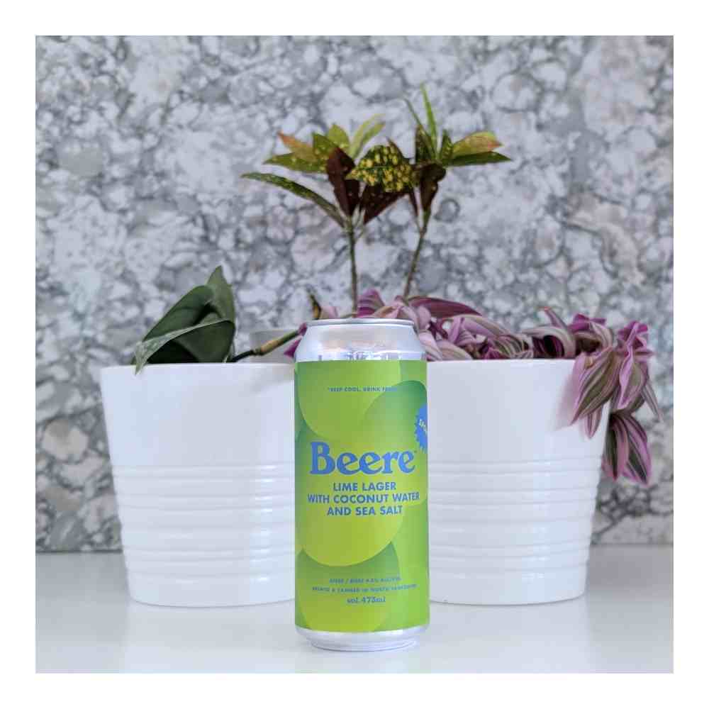 Lime Lager with Coconut Water and Sea Salt by Beere Brewing Company, beer label