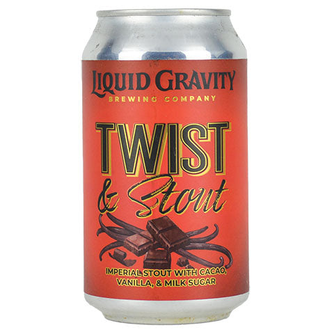 Liquid Gravity Twist & Stout Imperial Stout by Liquid Gravity Brewing Company, beer label