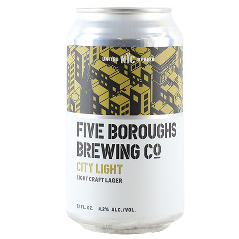 Five Boroughs City Light Lager by Five Boroughs Brewing Co, beer label