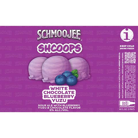 Imprint Shcoops White Chocolate Blueberry Yuzu Sour Ale by Imprint Beer Company, beer label