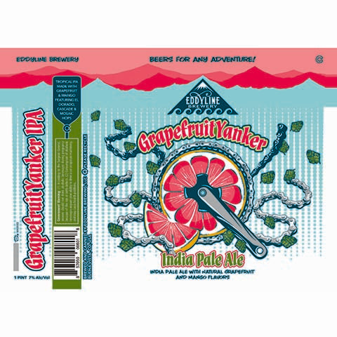 Eddyline Grapefruit Yanker IPA by Eddyline, beer label