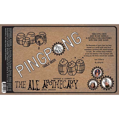 The Ale Apothecary Pingpong by The Ale Apothecary, beer label