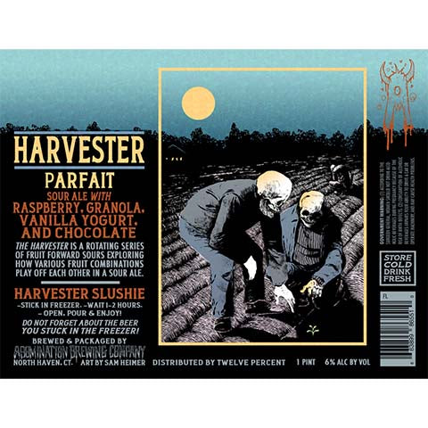 Abomination Harvester Parfait Sour by Abomination Brewing Company, beer label