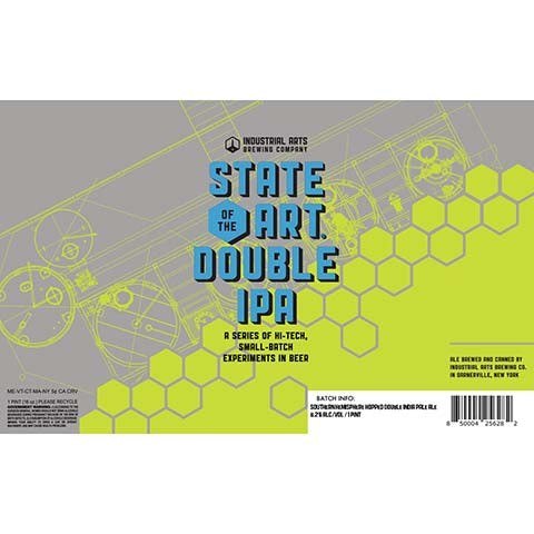 Industrial Arts State Of The Art Southern Hemisphere Hopped DIPA by Industrial Arts Brewing Co., beer label